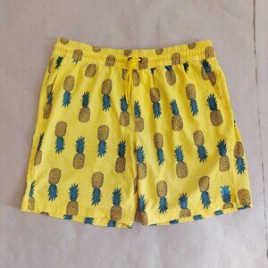 Hurley Yellow Pineapple Swim Trunks Men's L